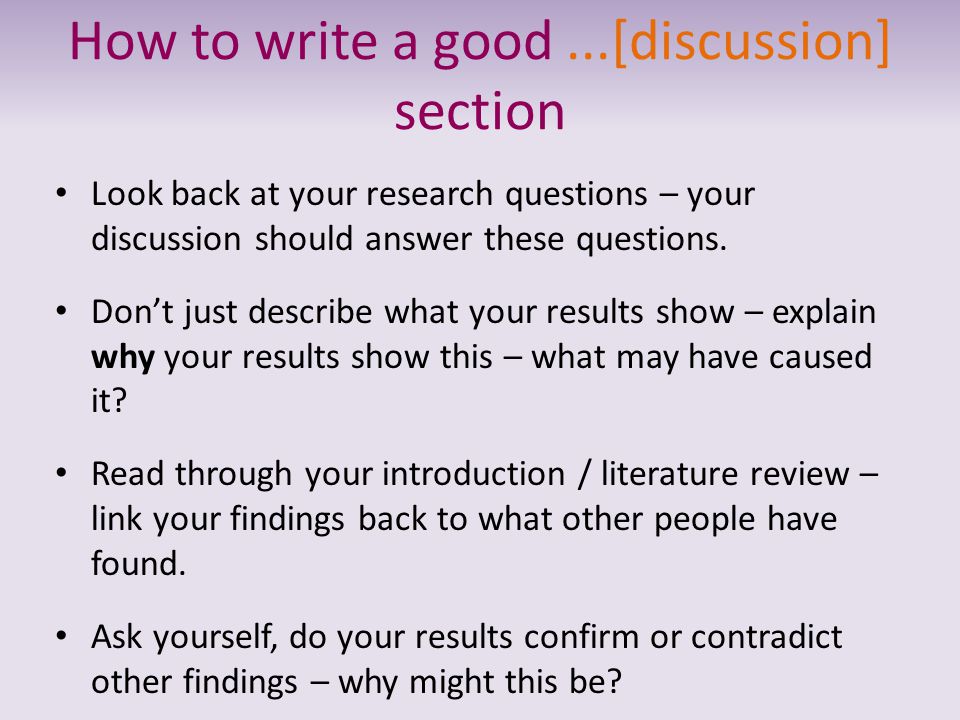 Tips for writing a Discussion Guide